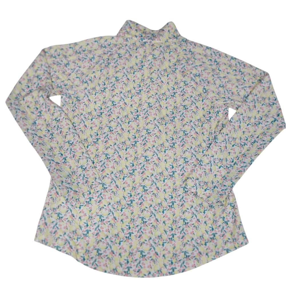 1/4 Zip Golf Suncover Shirt Womens Large Lemon Long Sleeve UPF 50 Athleisure NEW - Picture 9 of 14